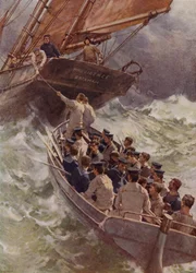 Auf dem offenen Meer aufgegriffen